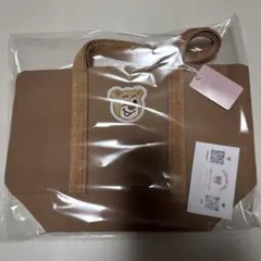 ラブラリーバイフェイラー　オールドテディ　ワッペントートバッグL ベージュ小