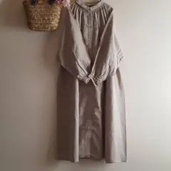 新品　SM2☆シャーリングシャツワンピース