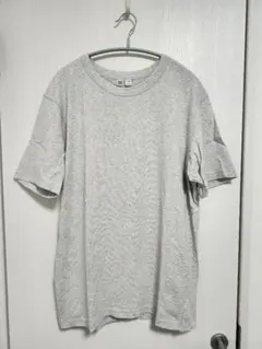 ユニクロ　UNIQLO　ユー　U クルーネックT（半袖）ライトグレー　L