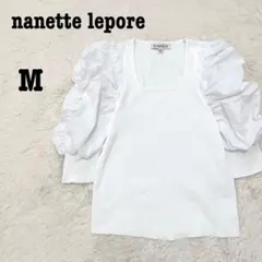 美品 ナネットレポー ボリューム袖　カットソー 異素材 フェミニン シンプル 夏のサムネイル