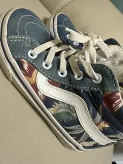 Vans デニム フラワー柄　17センチ