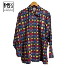 極美品　ENRICO COVERI チェック柄 長袖シャツのサムネイル
