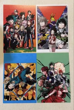 ヒロアカ 原画展 コミックス 表紙 ポストカード A組 集合 緑谷 爆豪 轟