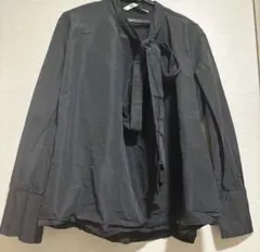 ZARA リボン付きブラウス　XSサイズ　ブラック