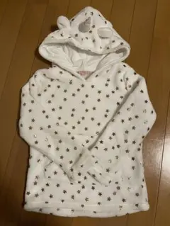 ユニコーンフード 星柄フリースパーカー