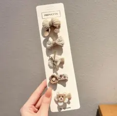 子供用ヘアピンセット 5個キッズヘアアクセサリー