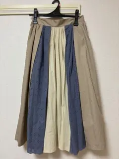 axes femmeフレアスカート M ベージュ ネイビー