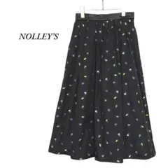 美品！　NOLLEY’S　KIRYU花柄ジャガードギャザースカート　ノーリーズのサムネイル