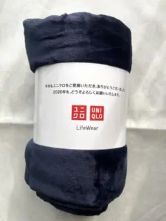 【新品】UNIQLO ユニクロ 年末祭 ブランケット ネイビー