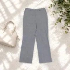 T＊ユニクロ＊ スラックス テーパードパンツ M グレー グレンチェック 春夏秋