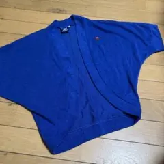 ミニーマウス刺繍 カーディガン 青