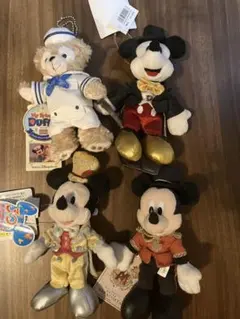 東京ディズニーリゾート ぬいぐるみバッジ 4点セットのサムネイル