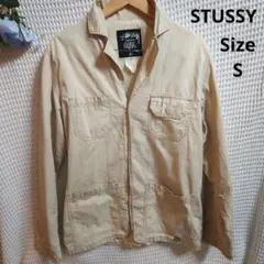 【人気☆STUSSY】　ベージュ　ワークウェア　サイズS ジャケット　オシャレのサムネイル