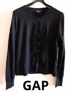 GAP　ニットカーディガン　黒　M コットン