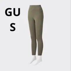 【美品】GU ソフトコンフォートレギンス オリーブ ヨガ ピラティス S