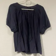 fredy&gloster ネイビー バルーンスリーブシャツ