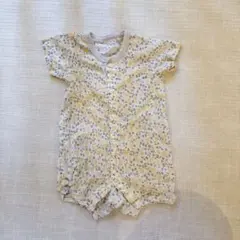 花柄ロンパース 70-80cm 綿100%