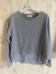 BEAMS HEART グレー 長袖ニット