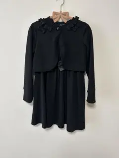 バースデー　140 フォーマル　ワンピース　ジャケット　黒色　喪服結婚式パーティ