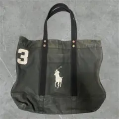 ポロラルフローレン　トートバッグ　ブラック　肩掛けバッグ