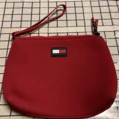 TOMMY HILFIGER ポーチ レッド ストラップ付のサムネイル