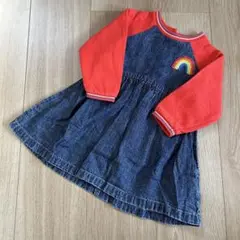 美品♡next 虹モチーフ長袖ワンピース　90cm