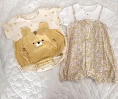 ベビー服 60 70 ロンパース 2枚セット