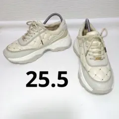 RANDA ランダ スタッズ 厚底スニーカー アイボリー LL 25.5㎝のサムネイル