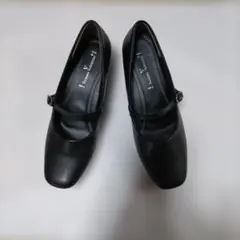 Romeo Valentino パンプス 黒 ストラップ 23.5cm EEEのサムネイル
