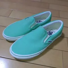 VANS 23センチ スリッポン ライトグリーン ミントグリーン