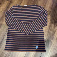 オーシバル　バスクシャツ　ブラウン✖️ダークネイビー