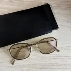 【最終値下げ】 JINS ブラウンオーバルメタルサングラス ケース付き