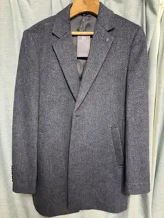 新品 ロベルトカバーニ チェスターコート カシミア100 裏地総柄 黒 M 46 最終値下げ！ロベルトカバーニ最上級カシミア100％千鳥格子チェスター