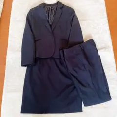 アルミナクラス パンツスーツ 3点セットブラック 15号 ウォッシャブル