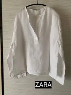 ZARA リネン100% シャツ M