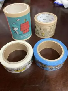 スヌーピー 柄　マスキングテープ　４種 難点有り