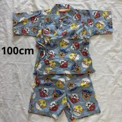 【美品】パウ・パトロール 甚平 100cm ブルー