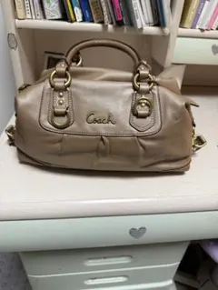 Coach Bag 2way Leather Brown Y2K Ashley