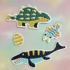 恐竜と魚の立体ステッカーセット
