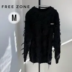 新品タグ付き　Free Zone セーター　ブラック　ワンポイントつき
