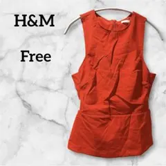 H&M 【Free size】ノースリーブ トップス レディース　春夏 レッド