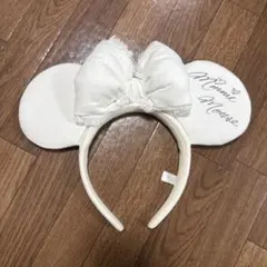 ミニーマウス カチューシャ ホワイト　サイン入り