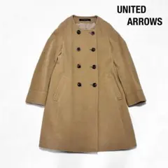 【最終値下げ】UNITED ARROWS ベージュ ウール　シングルピーコート 2026年最新】UNITED ARROWS レディース ピーコート・ウールコートの