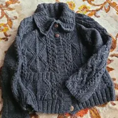 【chlrosister】編み目が可愛いあったかカーディガン WOOL100%