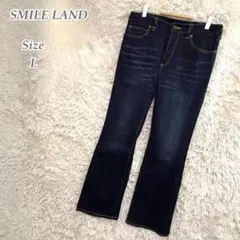 SMILE LAND ストレッチデニムパンツ W73 L相当 インディゴ フレア