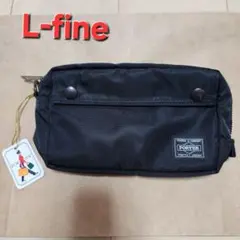 PORTER L-FINE ポーチ ブラック 赤 吉田カバン 日本製 未使用