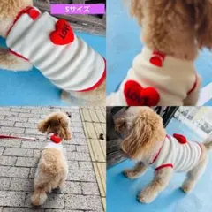 可愛い⭕️新品✅犬服Sサイズ｜LOVEハート入り 袖なし