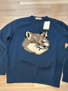 美品 値下げ MAISON KITSUNÉ フォックスヘッド ウールセーターのサムネイル