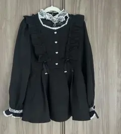 ツルバイマリコオイカワ Eloise レース ペプラム フリル トップス 36