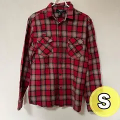 FOREVER21 メンズ 長袖 シャツ 赤 レッド Sのサムネイル